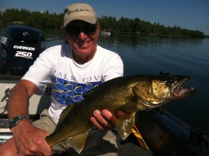 Steve was smiling over this walleye!