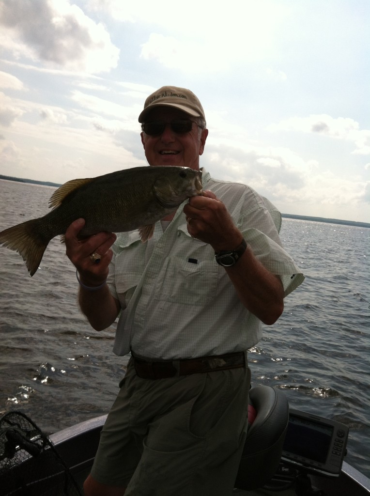 Spike got in on the smallmouth bass action at "Matt's Point"!