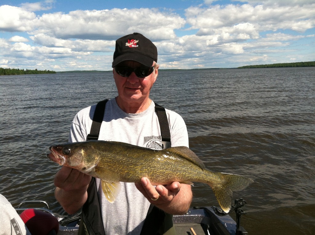 Dave making waves with a good slot walleye.