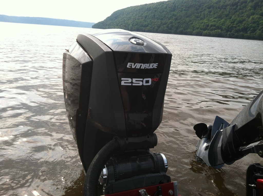 The new Evinrude G2 outboard.