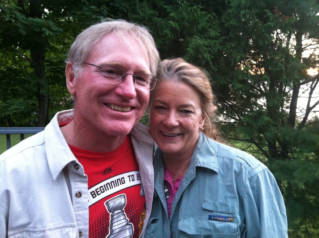 Stephanie and Marty Barski at their lake home. Marty helped Chris Burns prefish the Escanaba NWT event!
