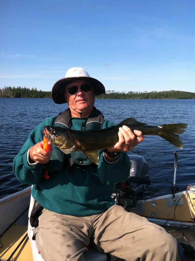 Larry loves catching the Birch Lake walleye!