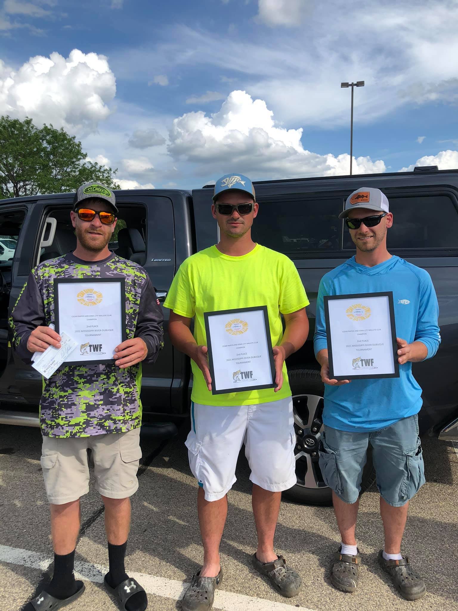 Winning team at the 2021 Lake McBride Fall Tournament