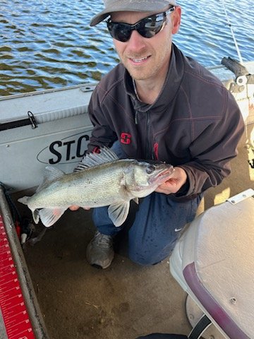 Another view of Mike with a Coralville fish during the tournament (gallery view)