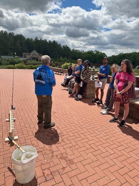 Fish House training demonstration with staff at Camp Courageous