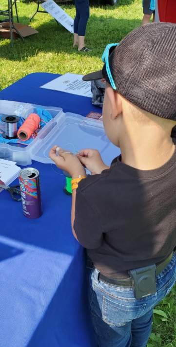 Knot-tying practice at the 2025 Fish-O-Rama (gallery view)